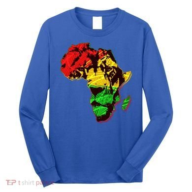 African Lion Traditional Pattern Colors Long Sleeve Shirt