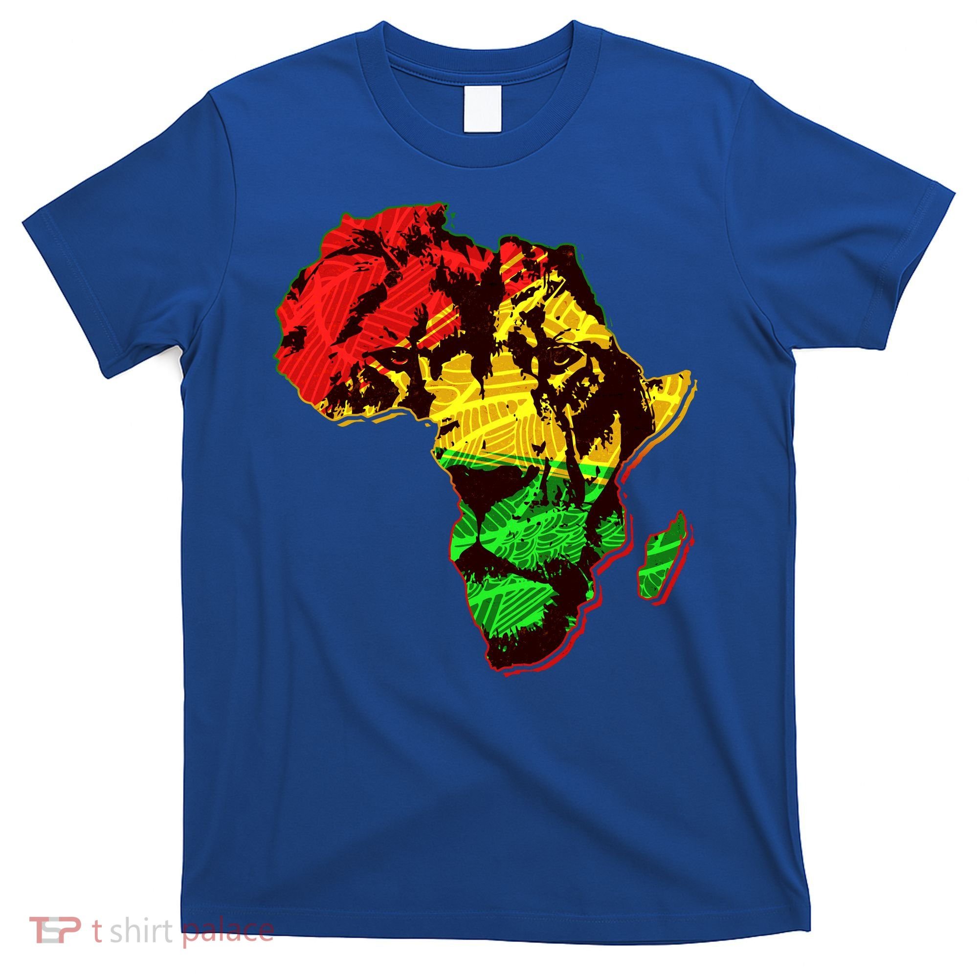 African Lion Traditional Pattern Colors T-Shirt