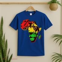 African Lion Traditional Pattern Colors T-Shirt thumb 2