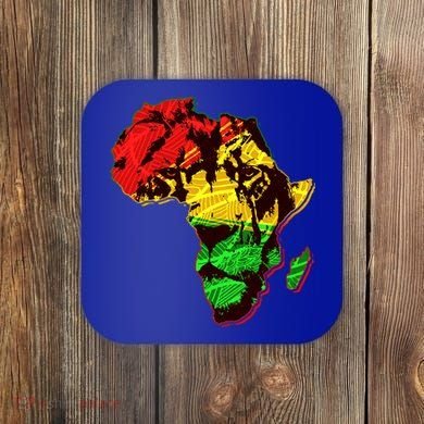 African Lion Traditional Pattern Colors Coaster
