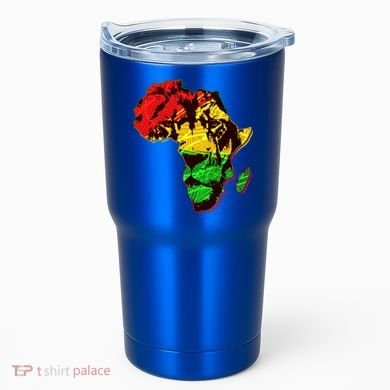 African Lion Traditional Pattern Colors Tumbler
