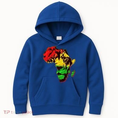 African Lion Traditional Pattern Colors Kids Hoodie