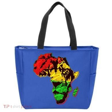 African Lion Traditional Pattern Colors Tote Bag