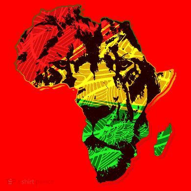 African Lion Traditional Pattern Colors Santa Hat