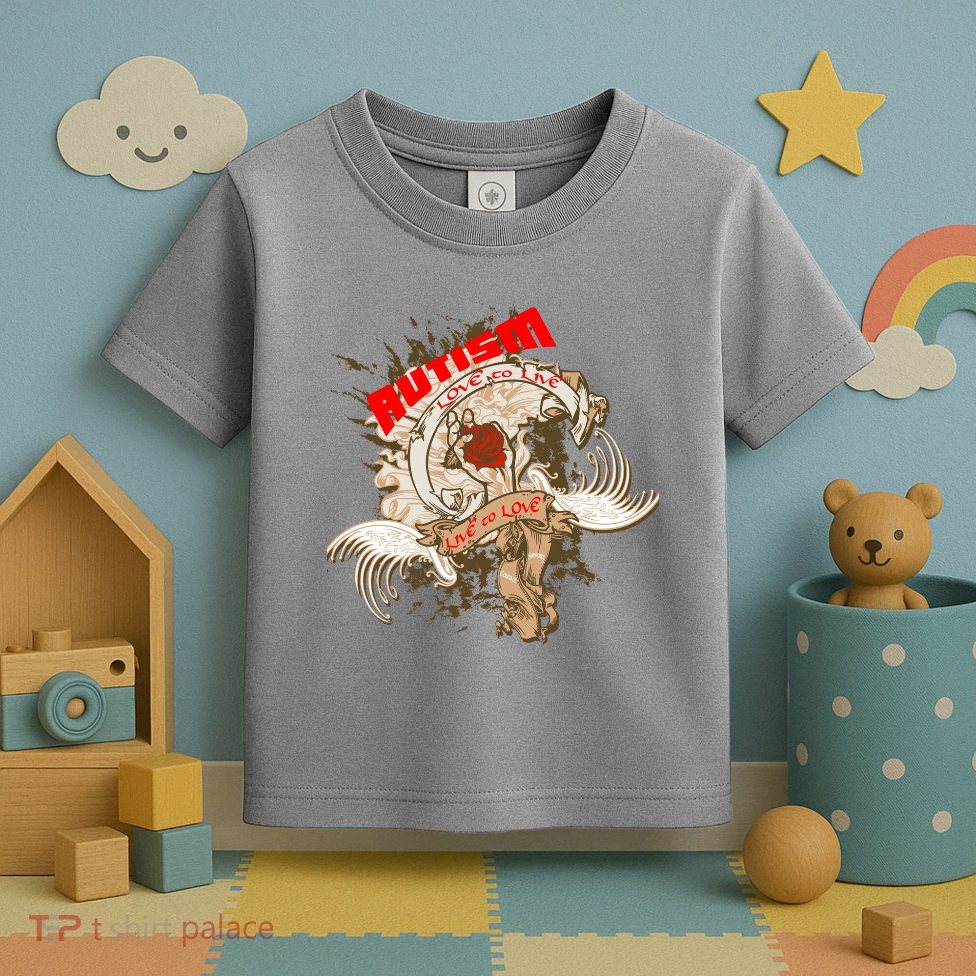 Autism Love To Live Live To Love Toddler T-Shirt