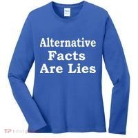 Alternative Facts Are Lies Donald Trump Women's Long Sleeve Shirt thumb 0