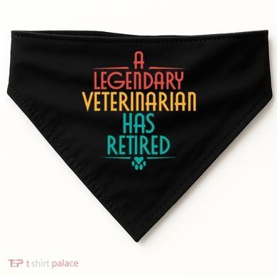 A Legendary Veterinarian Has Retired Retirement Veterinary USA-Made Doggie Bandana