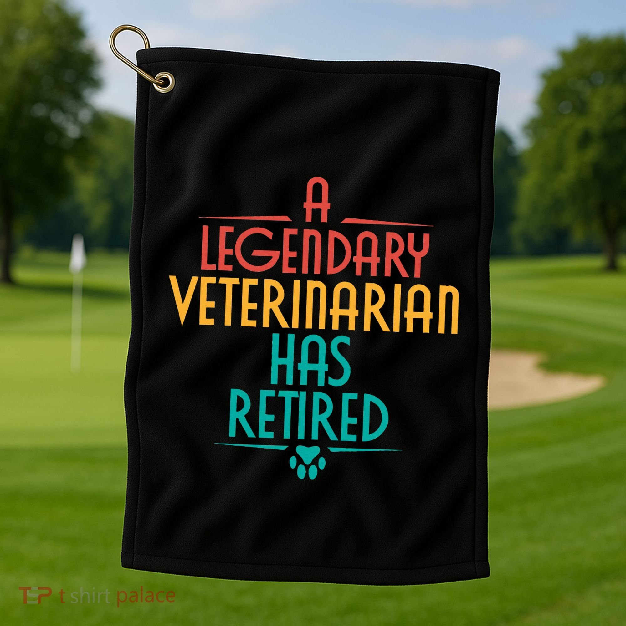 A Legendary Veterinarian Has Retired Retirement Veterinary Golf Towel