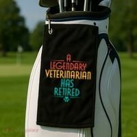 A Legendary Veterinarian Has Retired Retirement Veterinary Golf Towel thumb 2