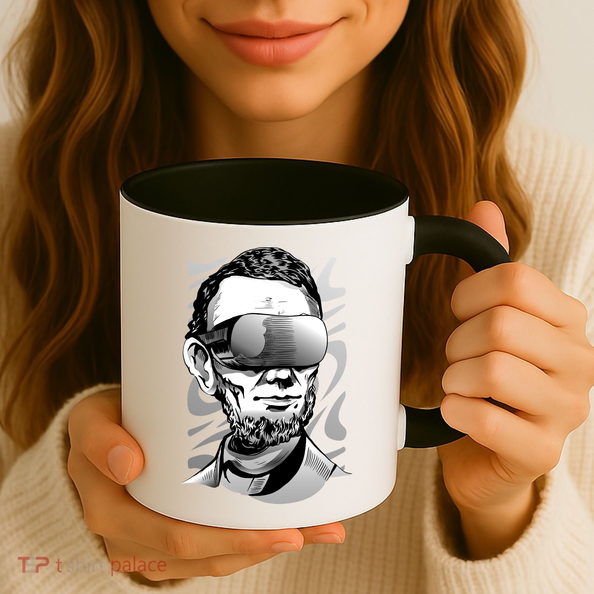 Abraham Lincoln Virtual Reality Glasses Coffee Mug