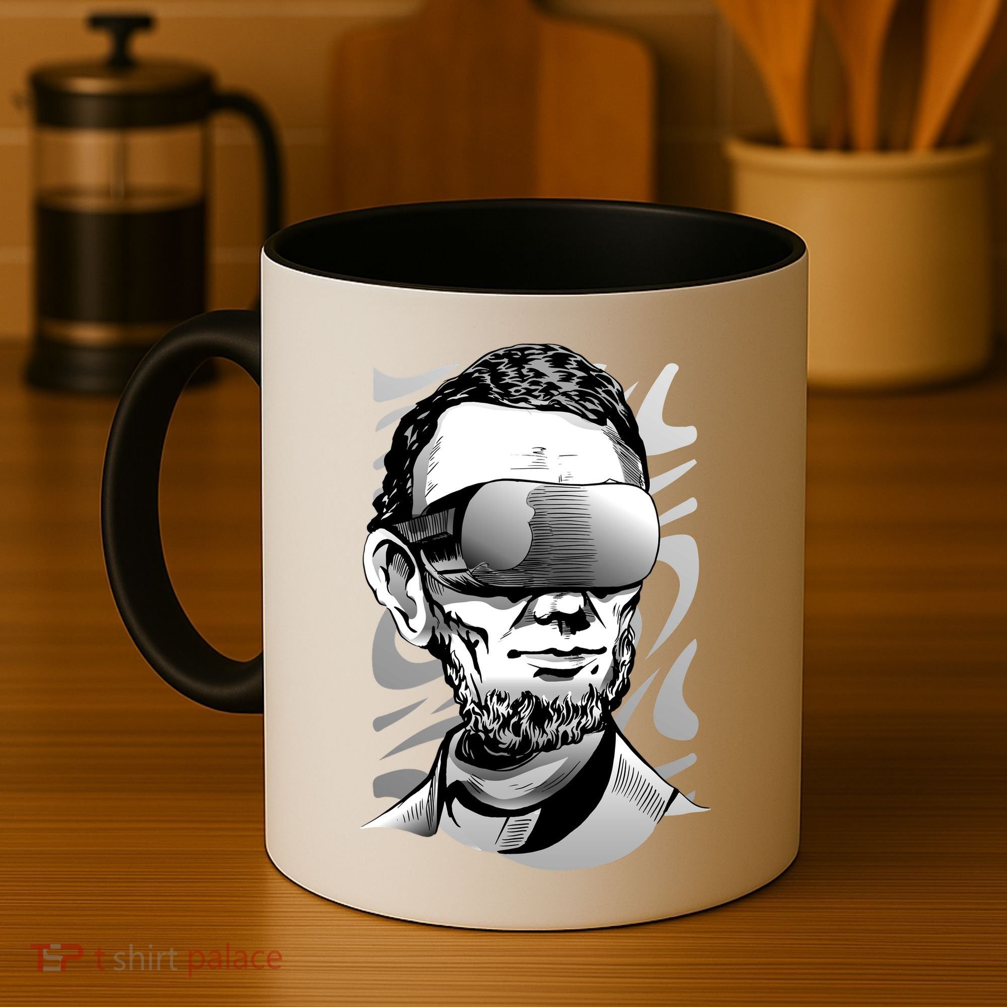 Abraham Lincoln Virtual Reality Glasses Coffee Mug