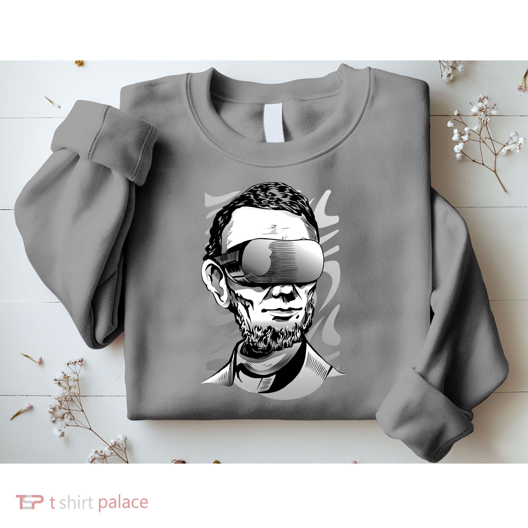 Abraham Lincoln Virtual Reality Glasses Sweatshirt