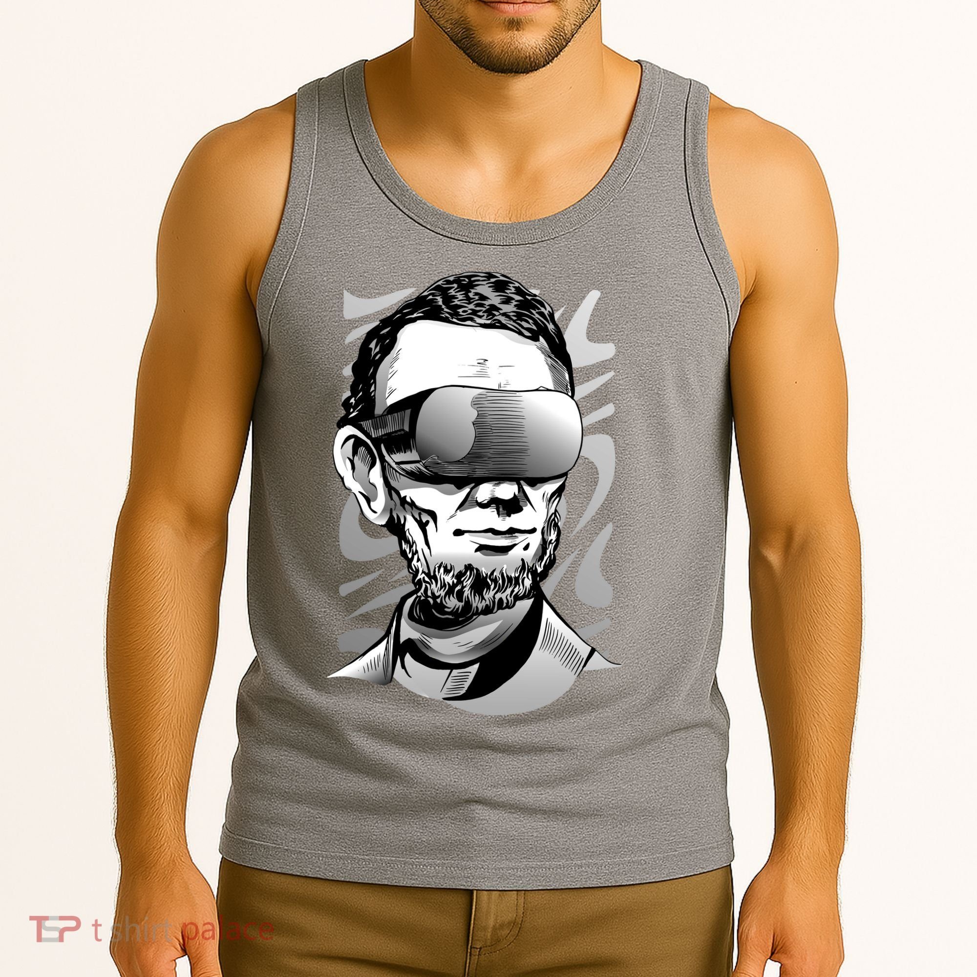Abraham Lincoln Virtual Reality Glasses Tank Top