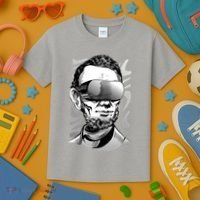 Abraham Lincoln Virtual Reality Glasses Kids T-Shirt thumb 3