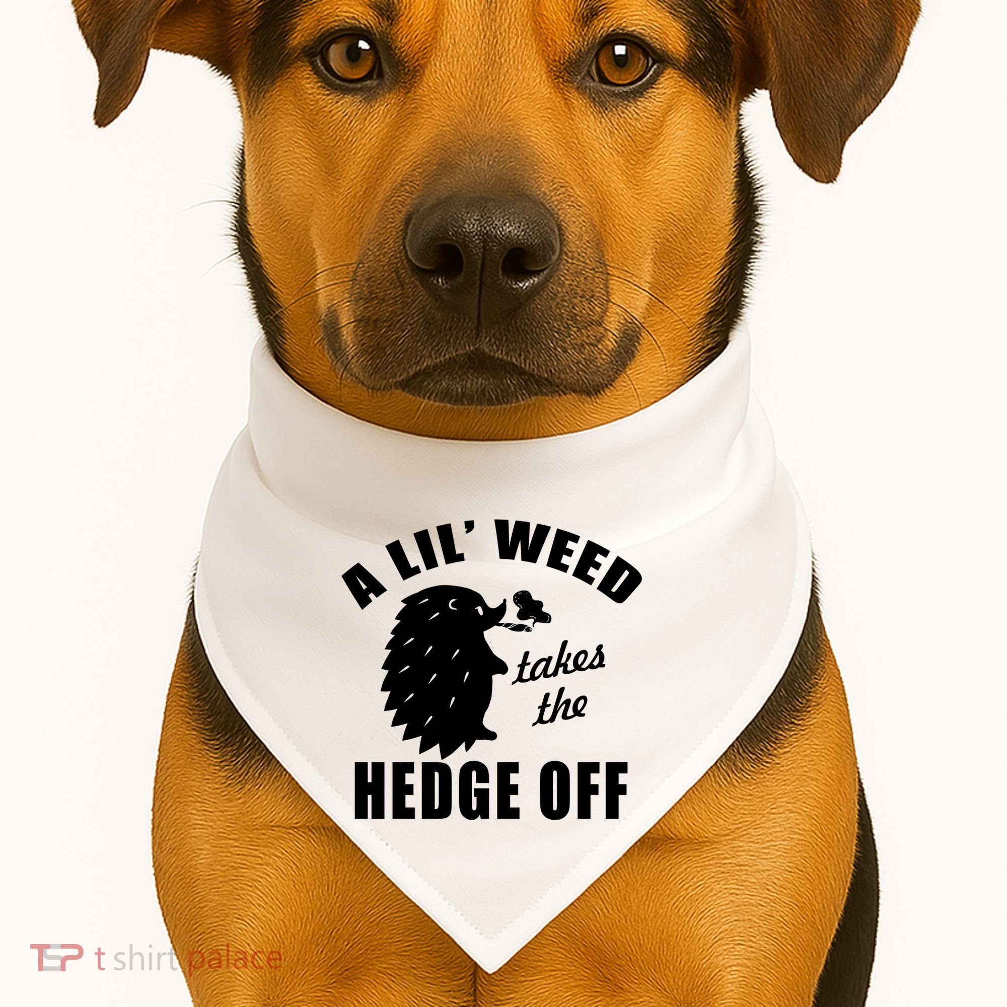A Lil' Weed Takes The Hedge Off USA-Made Doggie Bandana