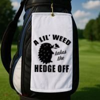A Lil' Weed Takes The Hedge Off Golf Towel thumb 2