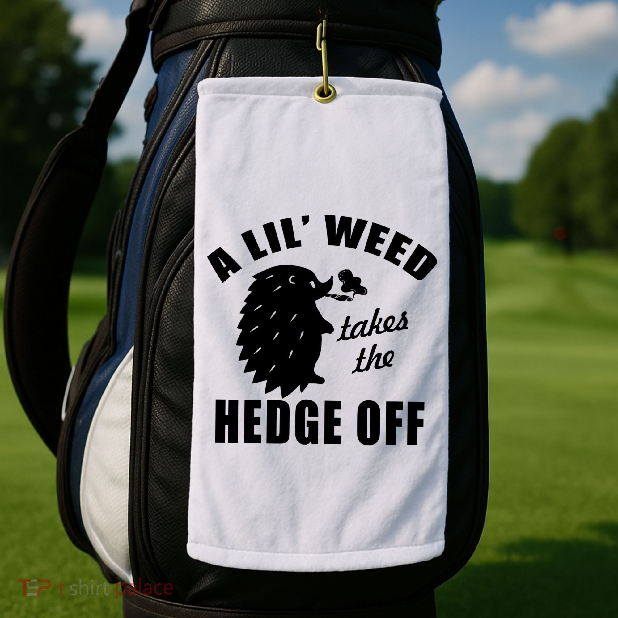 A Lil' Weed Takes The Hedge Off Golf Towel