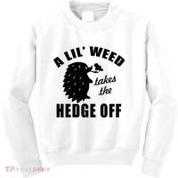 A Lil' Weed Takes The Hedge Off Kids Sweatshirt thumb 0
