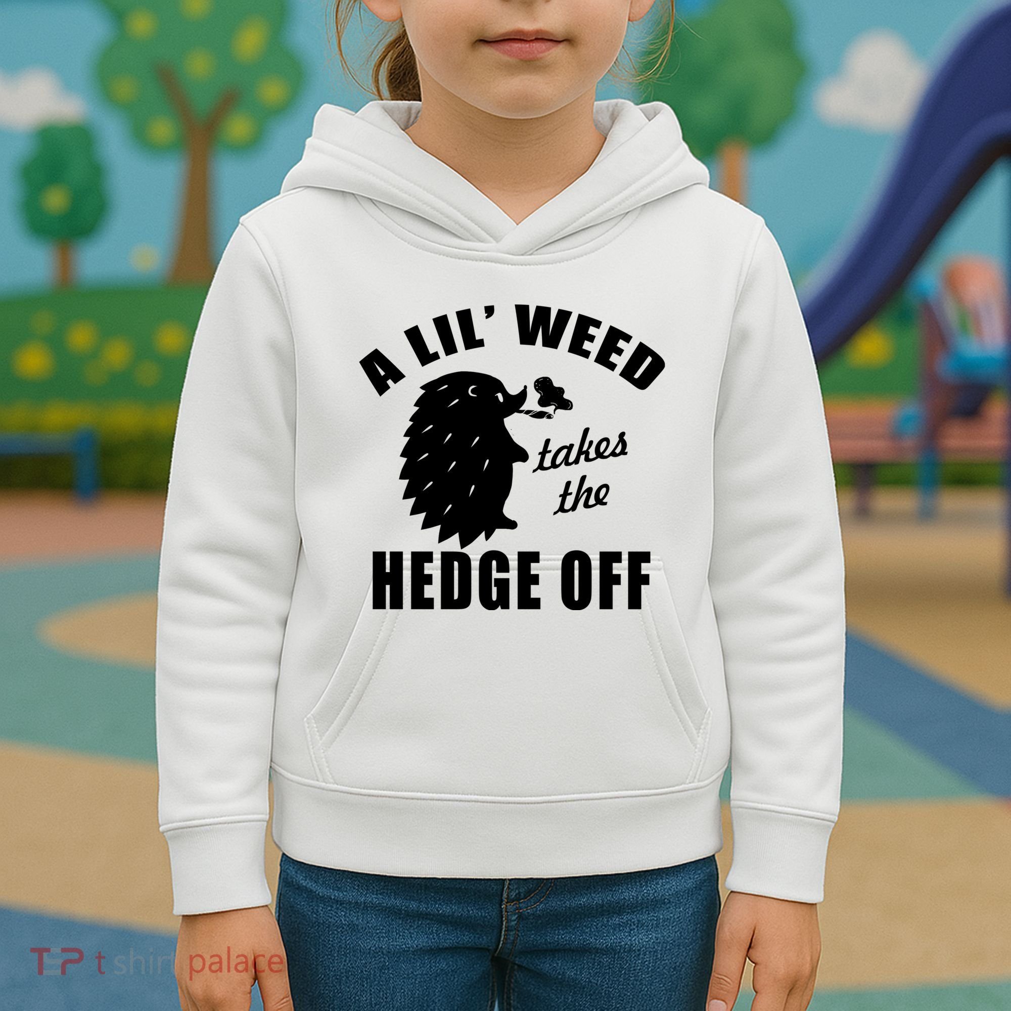 A Lil' Weed Takes The Hedge Off Kids Hoodie