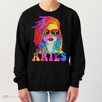 Aries Loc'd Woman Black Queen Art Zodiac Birthday Women's Sweatshirt thumb 0