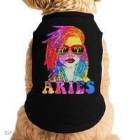Aries Loc'd Woman Black Queen Art Zodiac Birthday Doggie Tank thumb 0