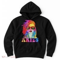 Aries Loc'd Woman Black Queen Art Zodiac Birthday Hoodie thumb 0