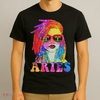 Aries Loc'd Woman Black Queen Art Zodiac Birthday T-Shirt thumb 3