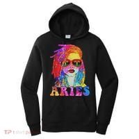 Aries Loc'd Woman Black Queen Art Zodiac Birthday Women's Hoodie thumb 0