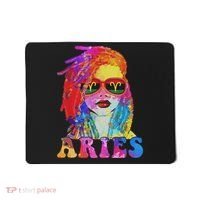 Aries Loc'd Woman Black Queen Art Zodiac Birthday Mousepad thumb 0