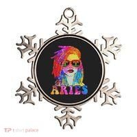 Aries Loc'd Woman Black Queen Art Zodiac Birthday Ornament thumb 0