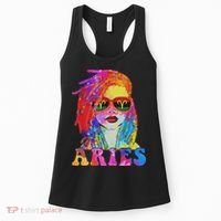 Aries Loc'd Woman Black Queen Art Zodiac Birthday Women's Tank Top thumb 0