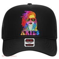 Aries Loc'd Woman Black Queen Art Zodiac Birthday Hat thumb 0