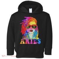 Aries Loc'd Woman Black Queen Art Zodiac Birthday Toddler Hoodie thumb 0
