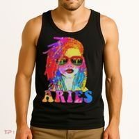 Aries Loc'd Woman Black Queen Art Zodiac Birthday Tank Top thumb 3