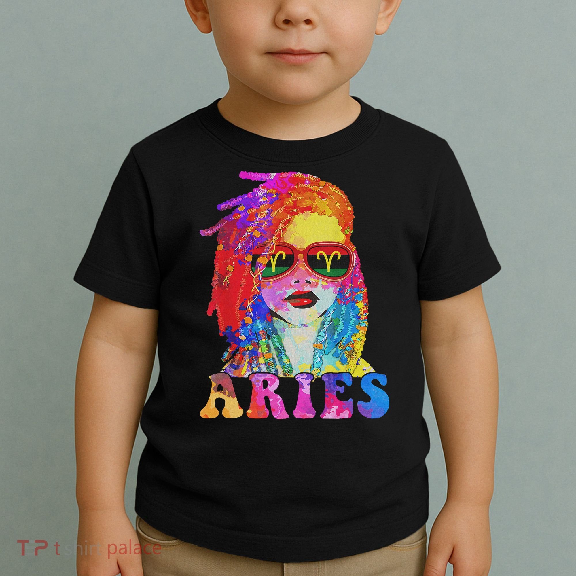 Aries Loc'd Woman Black Queen Art Zodiac Birthday Toddler T-Shirt