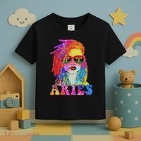 Aries Loc'd Woman Black Queen Art Zodiac Birthday Toddler T-Shirt thumb 3