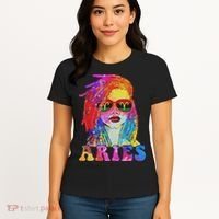 Aries Loc'd Woman Black Queen Art Zodiac Birthday Women's T-Shirt thumb 4