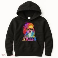 Aries Loc'd Woman Black Queen Art Zodiac Birthday Kids Hoodie thumb 0