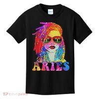 Aries Loc'd Woman Black Queen Art Zodiac Birthday Kids T-Shirt thumb 0