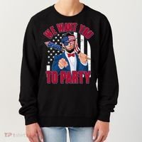 Abraham Lincoln We Want You To Party Women's Sweatshirt thumb 0