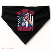 Abraham Lincoln We Want You To Party USA-Made Doggie Bandana thumb 0