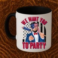 Abraham Lincoln We Want You To Party Coffee Mug thumb 2