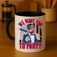 Abraham Lincoln We Want You To Party Coffee Mug thumb 4