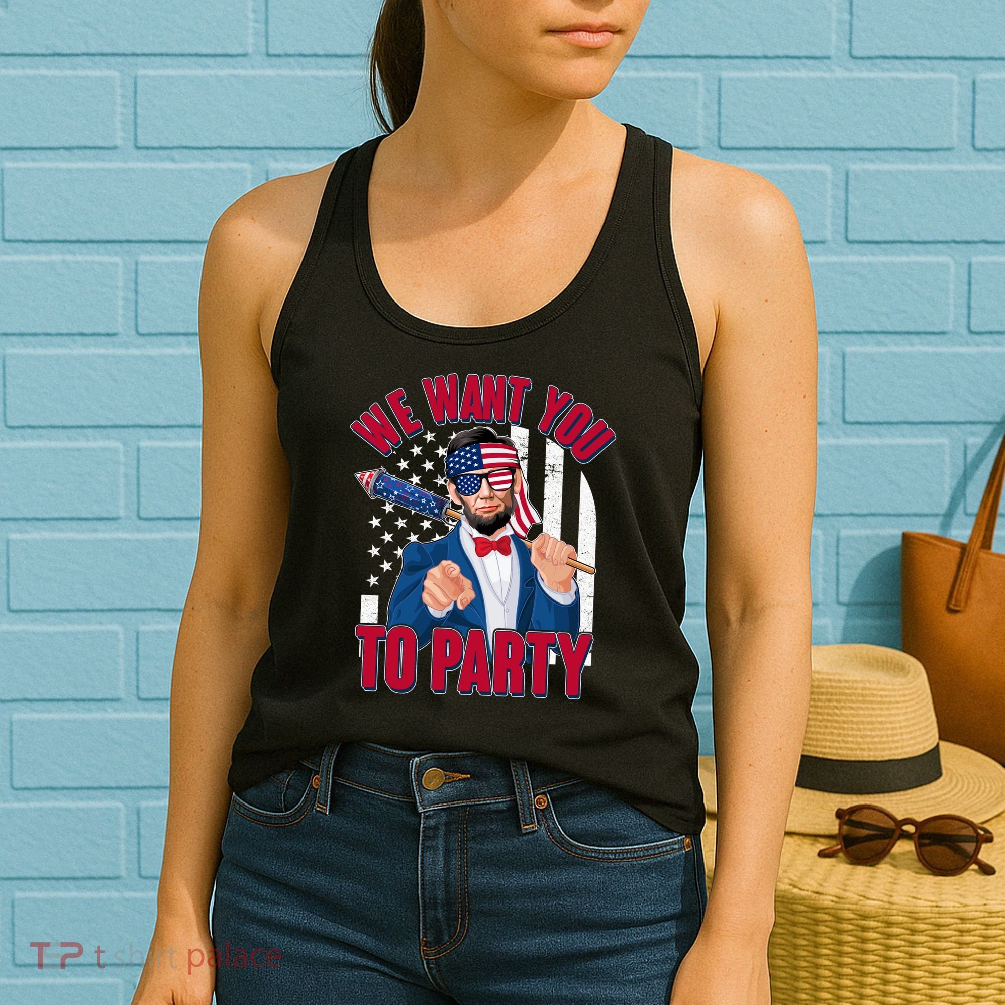 Abraham Lincoln We Want You To Party Women's Tank Top