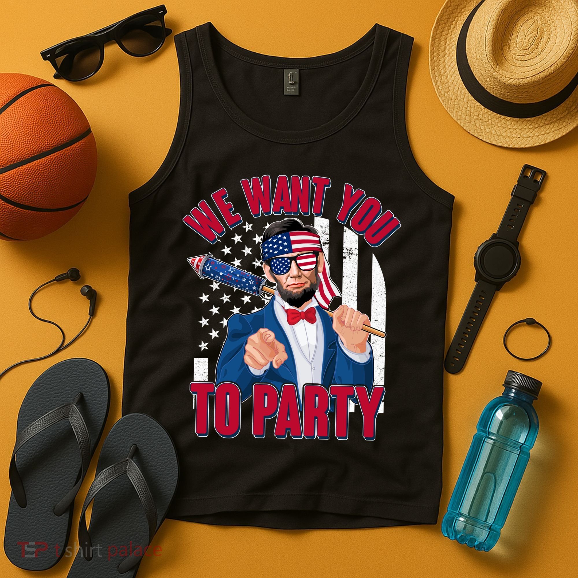 Abraham Lincoln We Want You To Party Tank Top