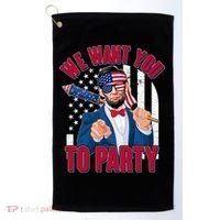 Abraham Lincoln We Want You To Party Golf Towel thumb 0