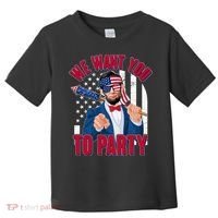 Abraham Lincoln We Want You To Party Toddler T-Shirt thumb 0