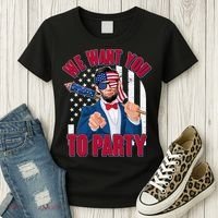 Abraham Lincoln We Want You To Party Women's T-Shirt thumb 3