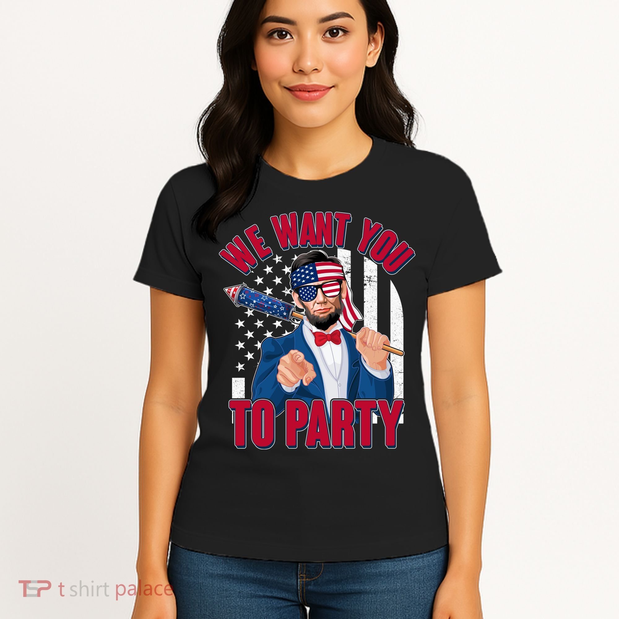 Abraham Lincoln We Want You To Party Women's T-Shirt