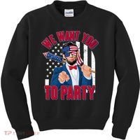Abraham Lincoln We Want You To Party Kids Sweatshirt thumb 0